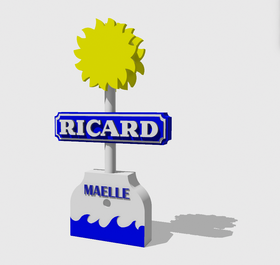 lampe personnalisée Ricard impression 3d